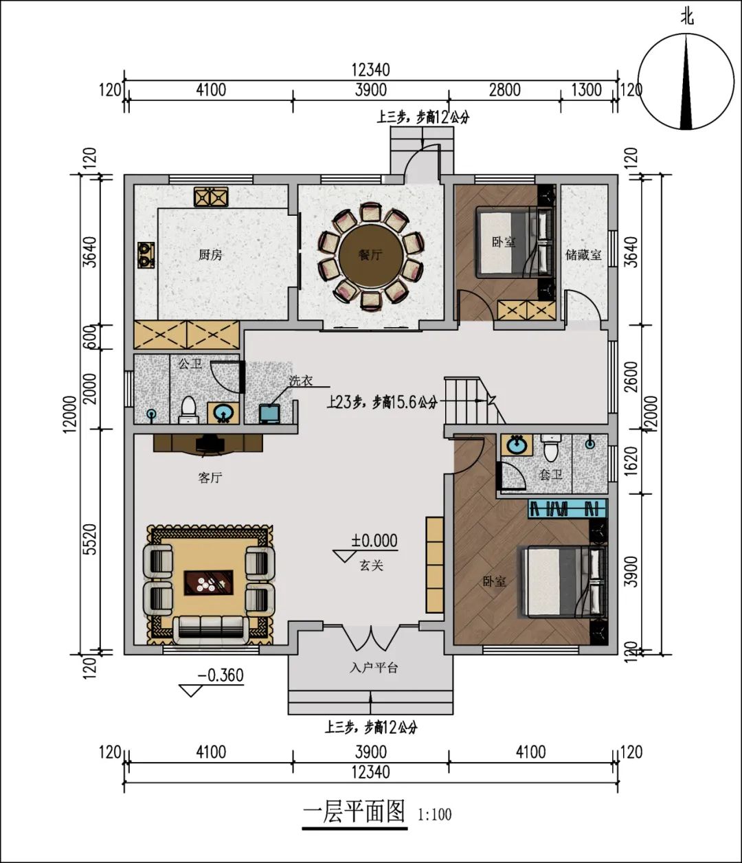 12×12米现代别墅,理想的农村房子长这样
