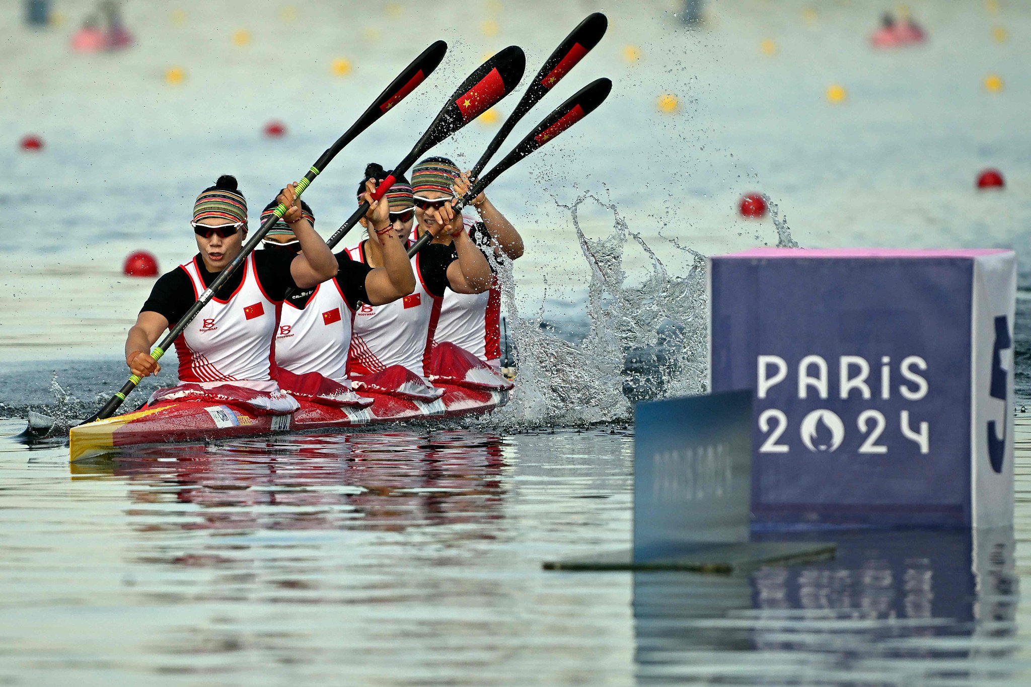 巴黎奥运女子500米四人皮艇,中国队获得第五名