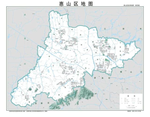 惠山区标准地图基础要素版梁溪区标准地图政区版梁溪区标准地图基础