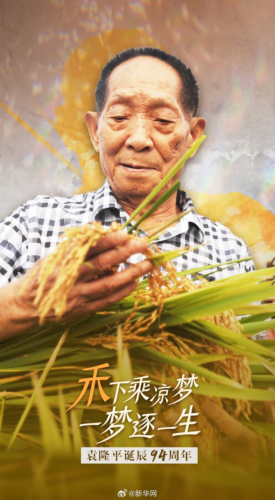 缅怀!今天一起发条微博怀念袁隆平爷爷