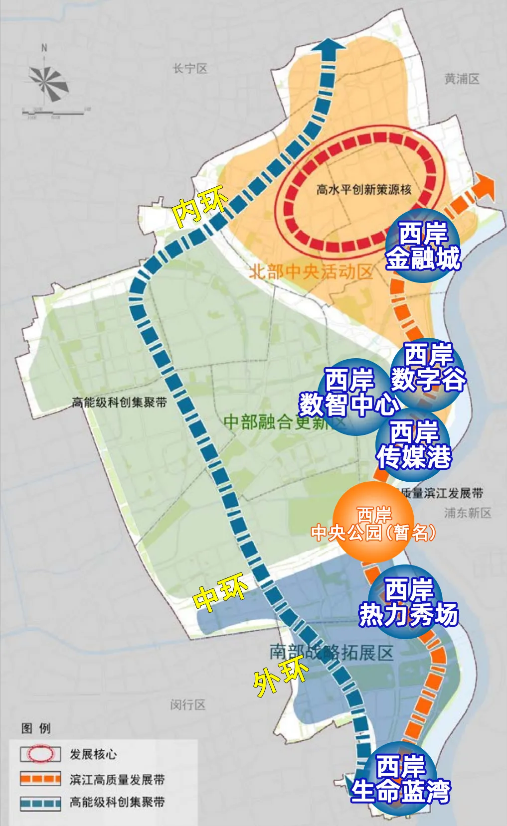 徐汇滨江功能区定位（图源：上海徐汇）