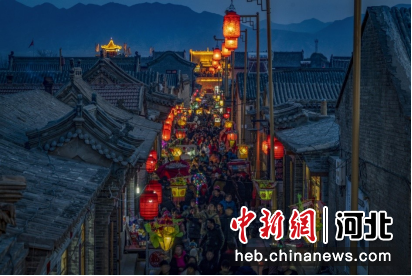 蔚县暖泉古镇夜景. 蔚县住房和城乡规划建设局供图