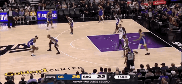 NBA季前赛：勇士28记三分射落国王 库里13分德罗赞首秀6中6-2020勇士队季前赛