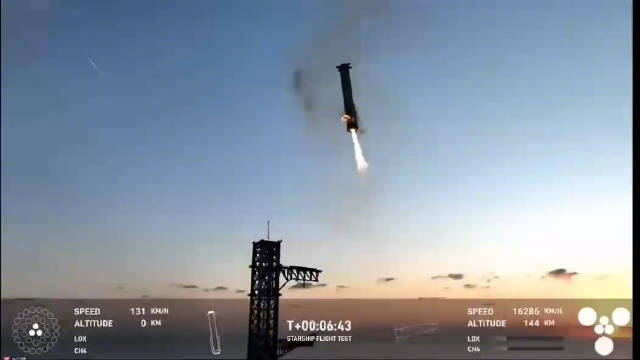 历史性一刻！SpaceX星箭空中回收成功！|火箭|星舰|超重型火箭|试飞|卡门_新浪新闻