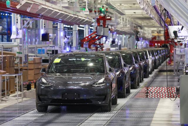 上海浦东特斯拉超级工厂model3生产线.ic 资料图