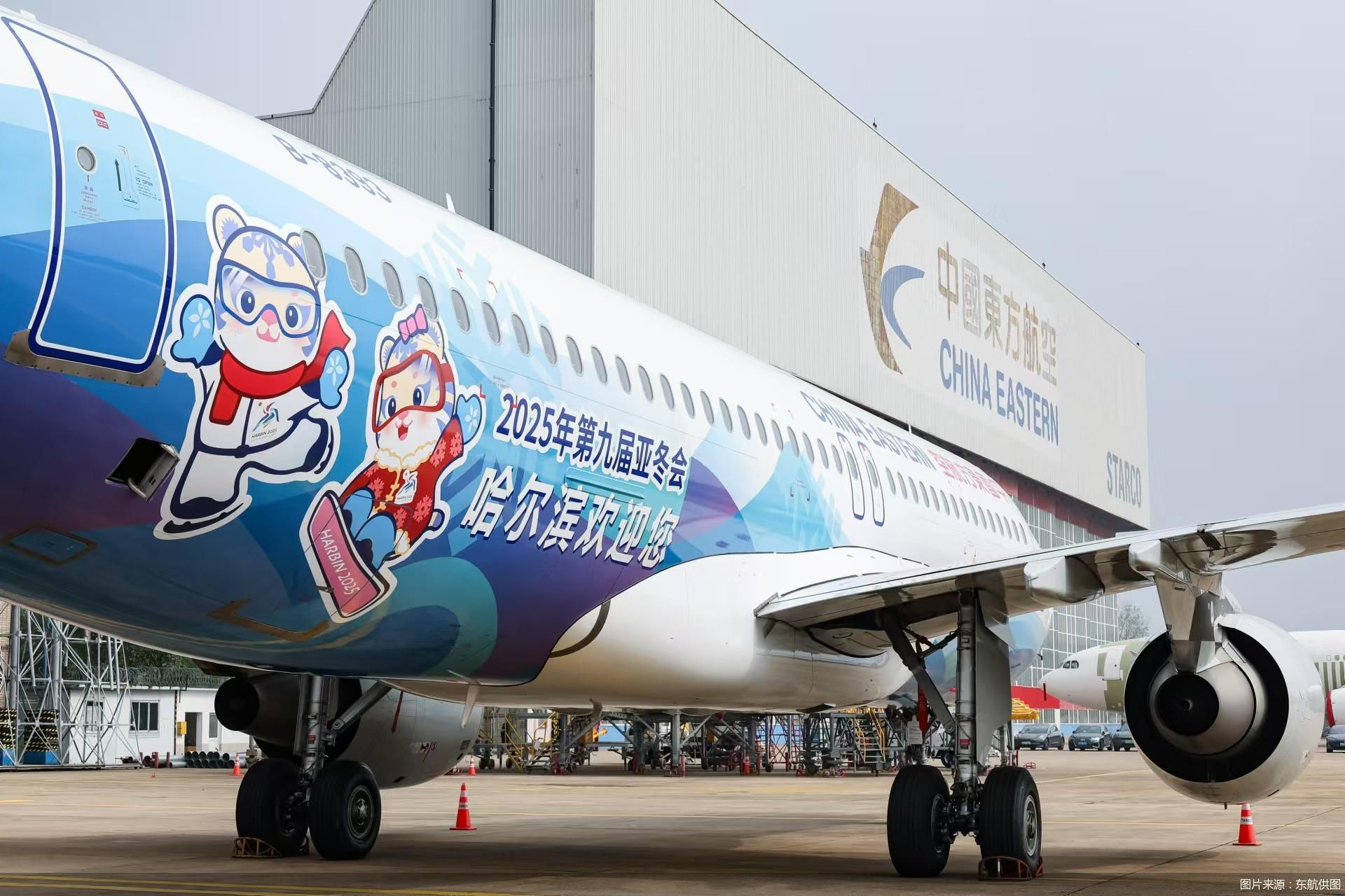 该架彩绘机由东航空客A320机型飞机喷涂而成，飞机编号为B—8393。