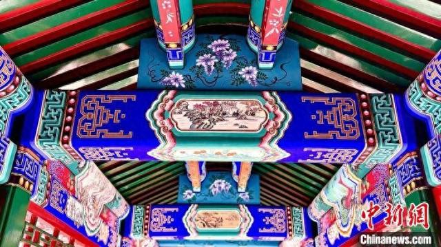 近期，沈阳故宫古建筑油饰彩画保护修复三期工程2024年项目顺利竣工并向观众开放。(沈阳故宫博物院 供图)