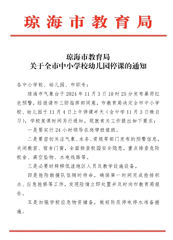 来源：三峡商报综合海南省气象局、海南发布、万宁市教育厅等