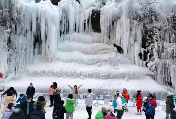 云台山冰雪季。（资料图）