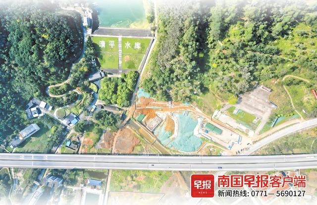 环北广西工程南宁供水片大庄水厂标段起点——清平水库。 南国早报全媒体记者 孟振兴摄