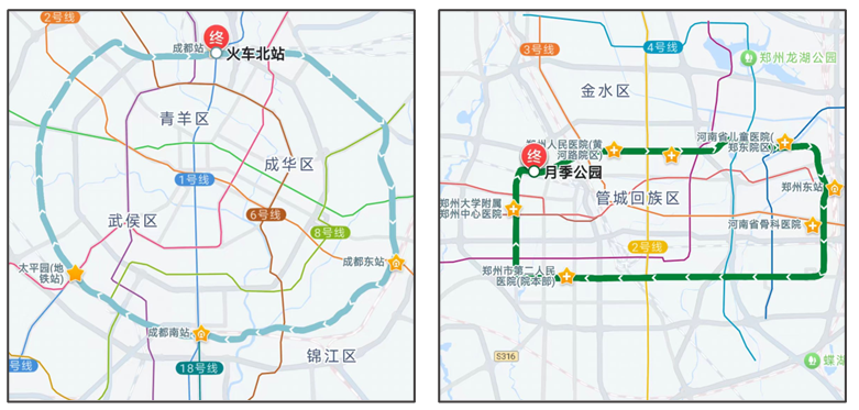 图3 地铁环线串联重要枢纽