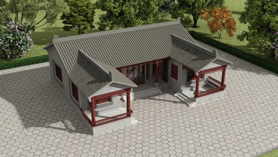 14×12米，专为南方农村打造的中式祠堂设计，信仰不灭，居此安宁！(图2)
