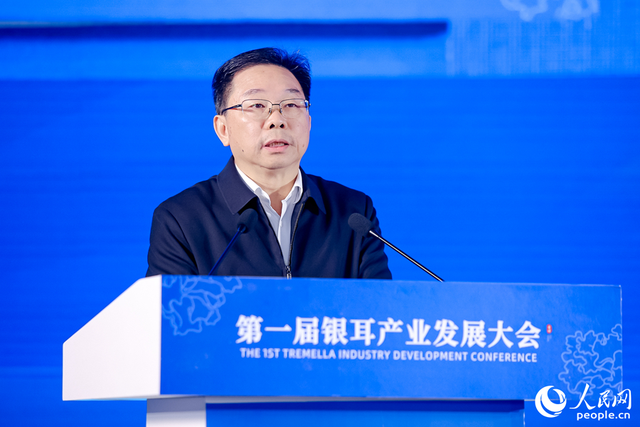 古田县委书记张成慧在大会上发言.人民网摄