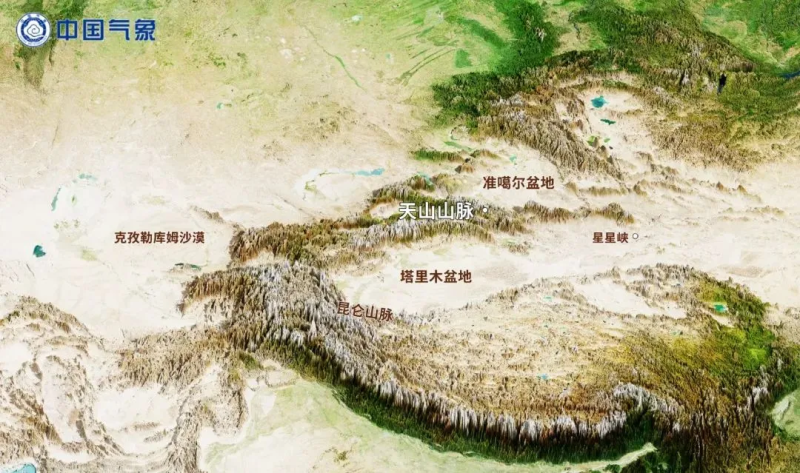 塔克拉玛干沙漠位于塔里木盆地中央