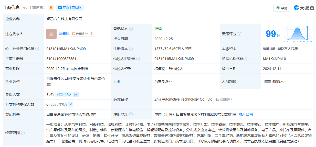 图片来源：天眼查网站截图