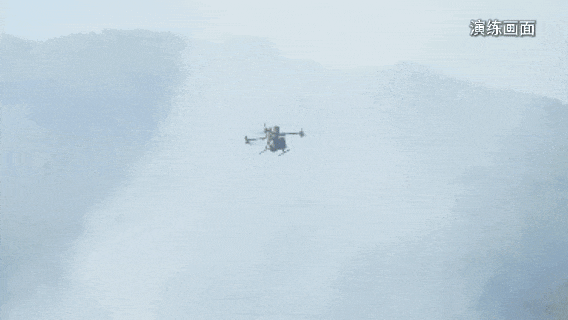 无人机消防救援演练画面/图源：广州市应急管理局