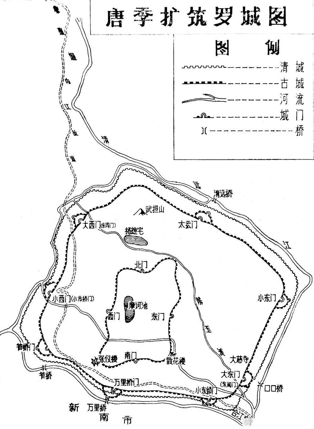 唐代成都罗城图