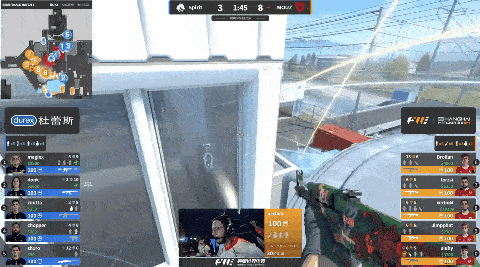 MOUZ的xertioN在队友道具配合下单抓donk