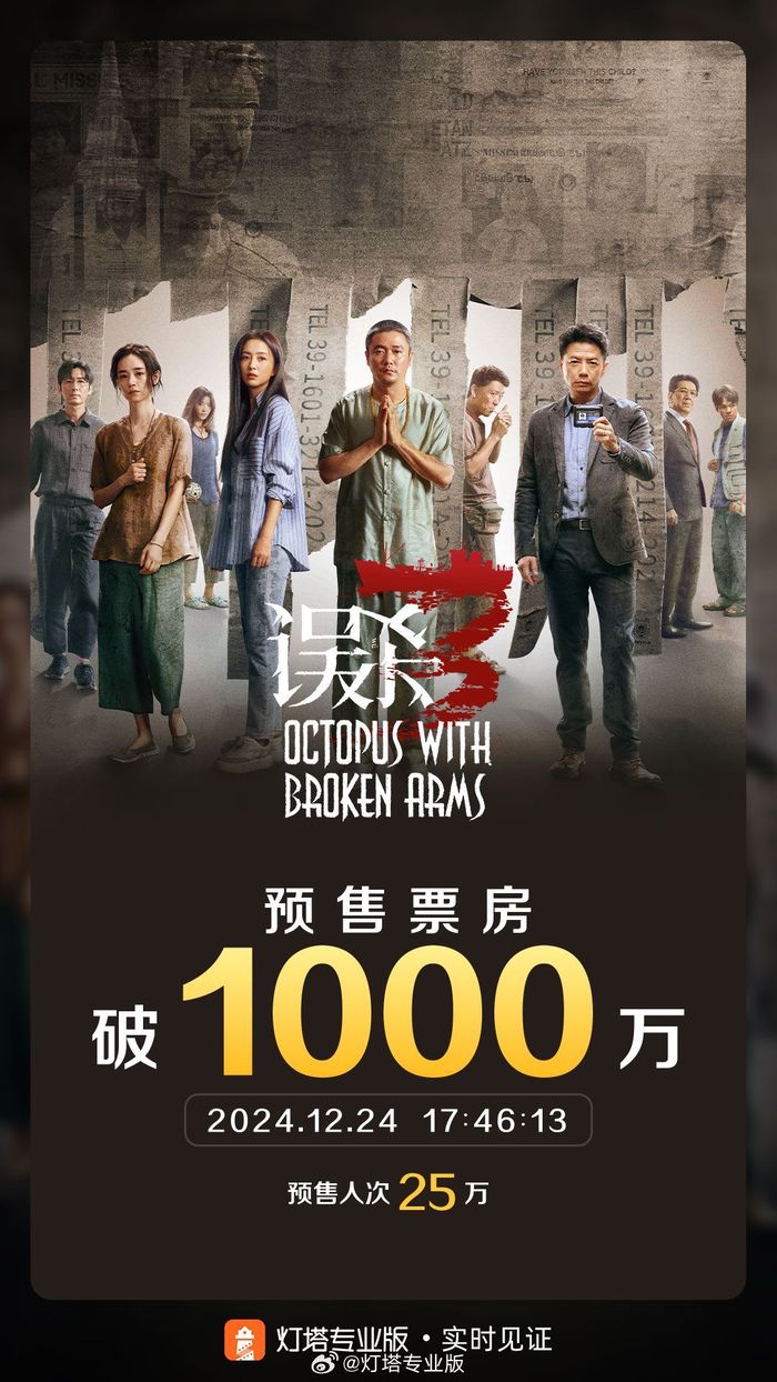 电影《误杀3》预售总票房破1000万|误杀3_新浪新闻