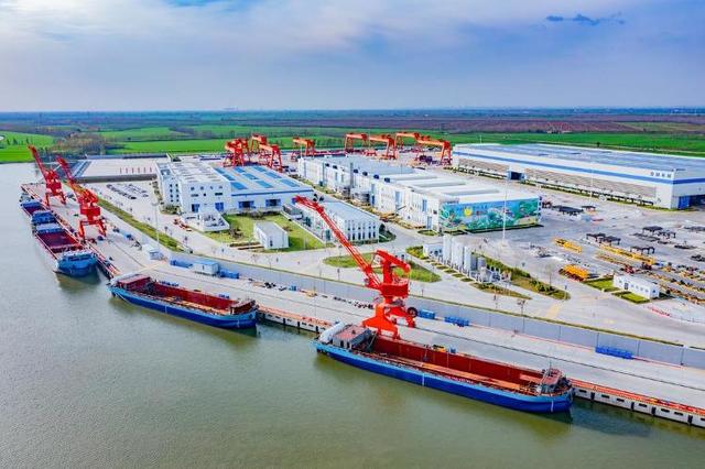 济宁新能源船舶制造项目现场。