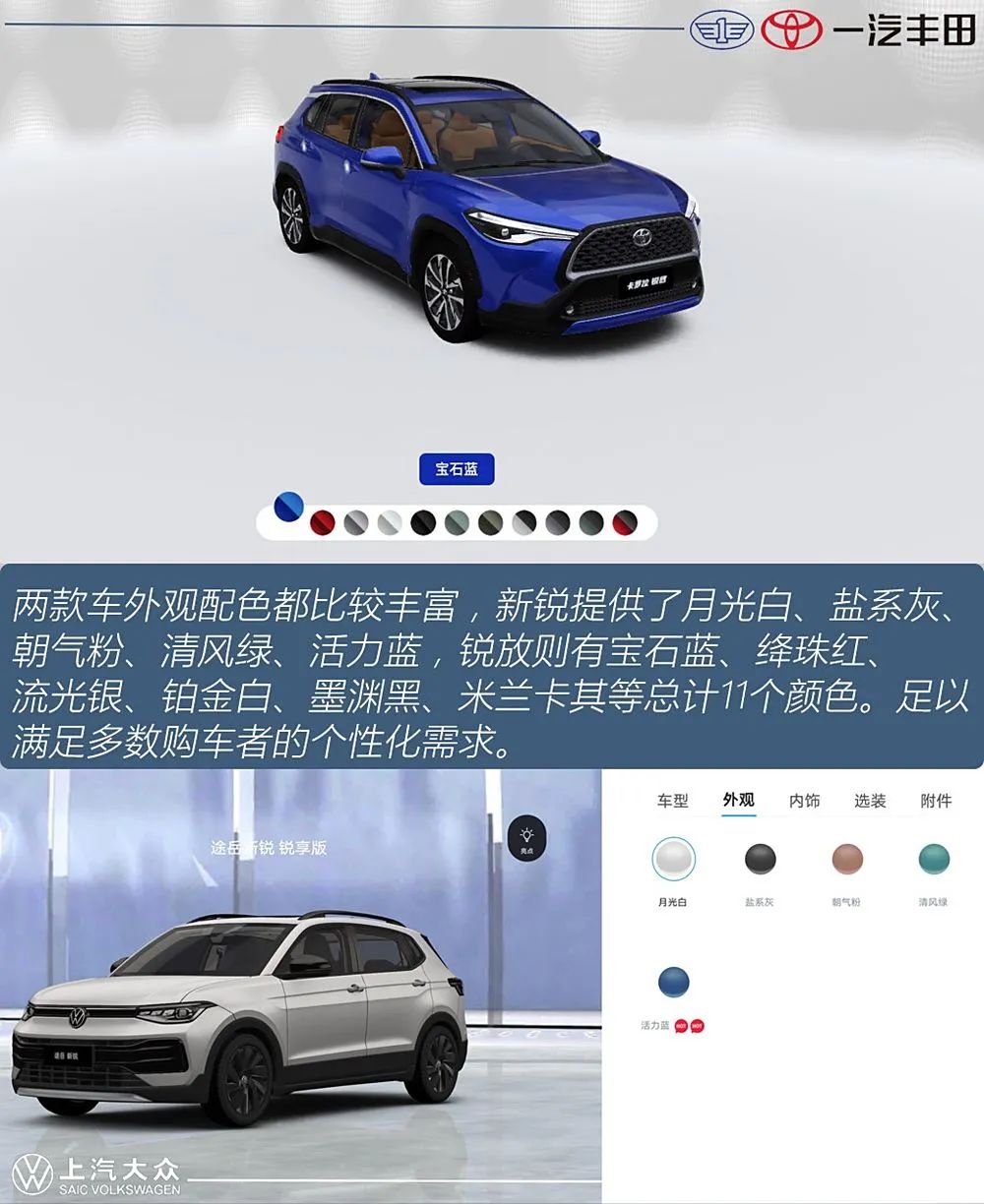 15万左右买SUV怎么选？卡罗拉锐放VS途岳新锐硬碰硬！