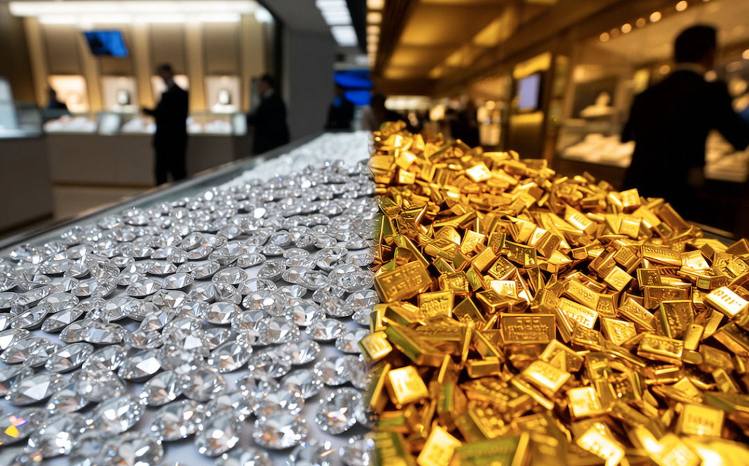 钻石vs黄金冰火两重天