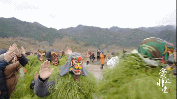 得到“芒蒿”的触碰，寓意新年将有好运常伴。胡兆双 制