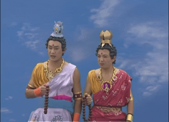 普贤和文殊菩萨收妖怪｜图源：《西游记续集》截图