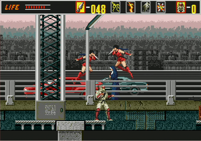 《超级忍》尽可能多地使用多重卷轴来表现MD的性能优势