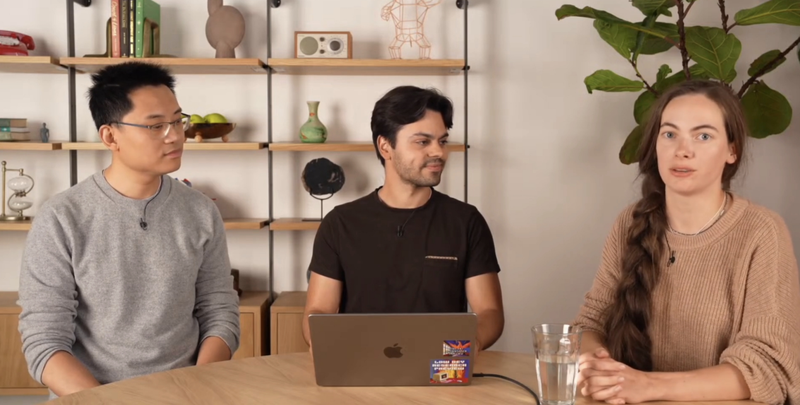 GPT-4.5直播发布截图 最右为OpenAI研究负责人米娅（Mia）