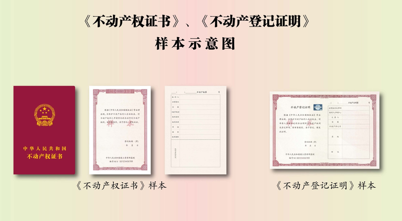 《不动产权证书》《不动产登记证明》样本示意图