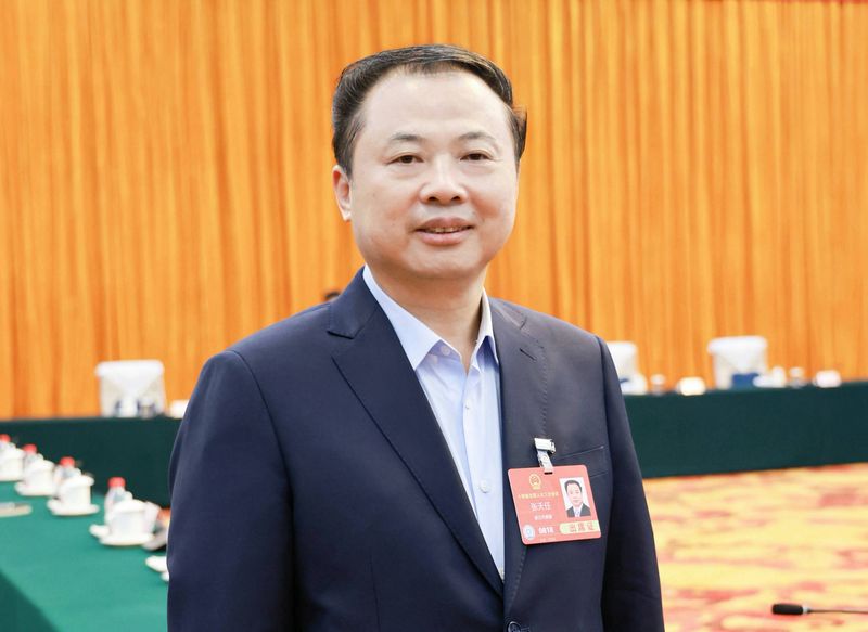 全国人大代表、天能控股集团董事长张天任。受访者供图