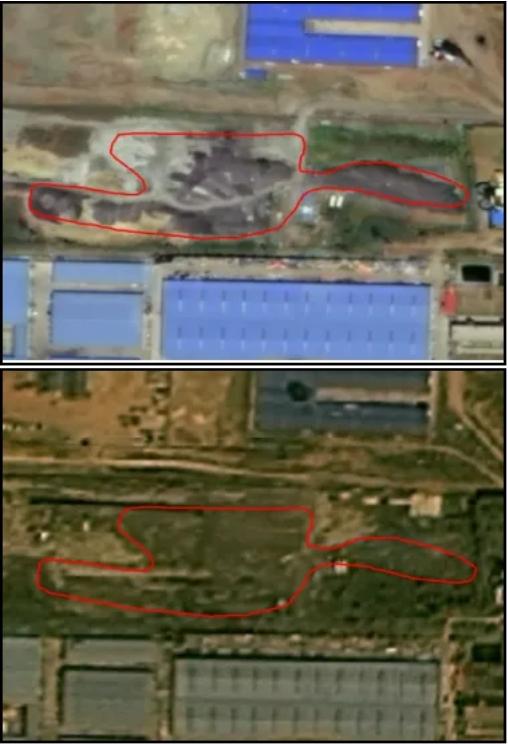 某地整改前后对比图