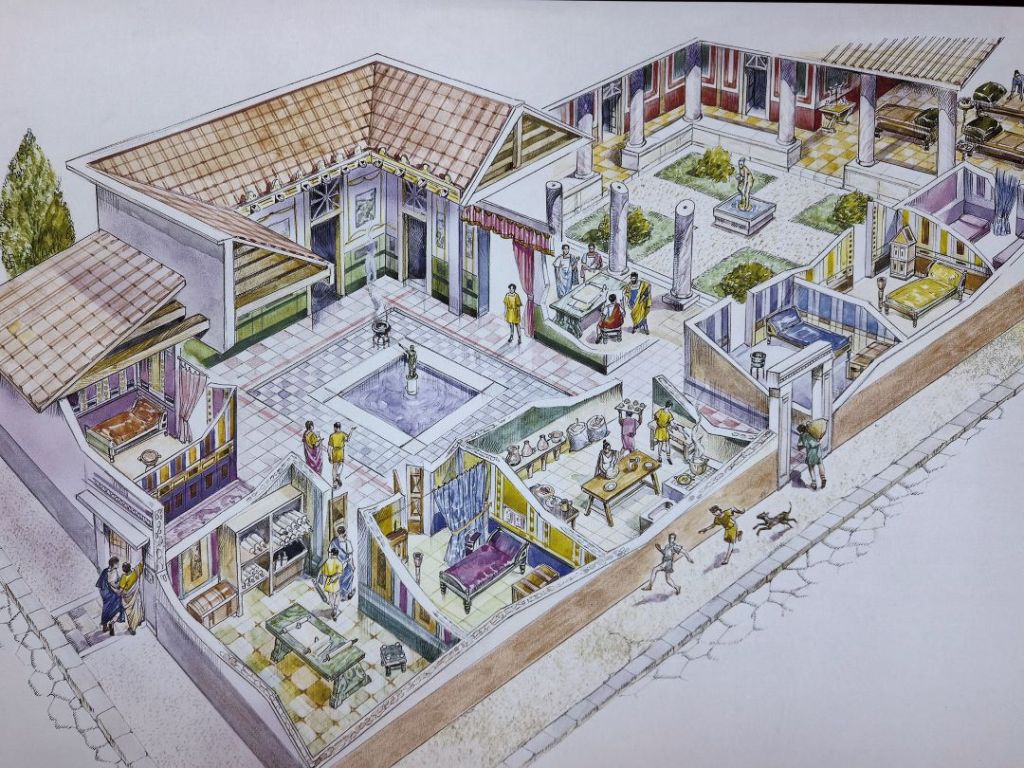古罗马住宅的复原图