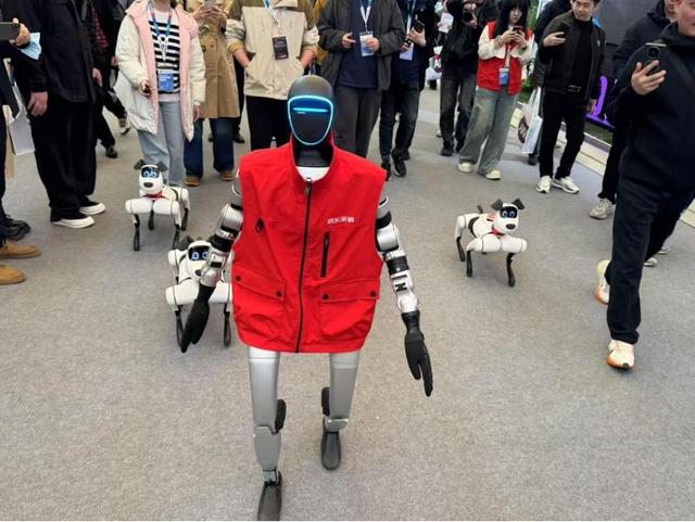 京东的机器人“巡逻队” 财联社记者摄