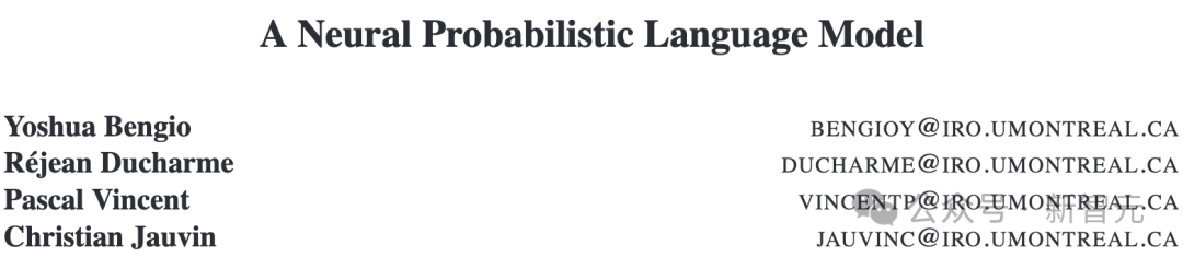 自回归语言建模经典之作：https://www.jmlr.org/papers/v3/bengio03a.html