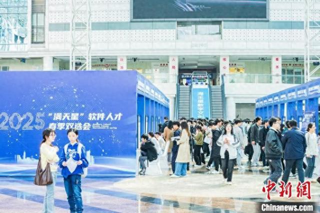图为“数智英才 星耀未来”——2025“满天星”软件人才春季双选会现场。黄维正 摄