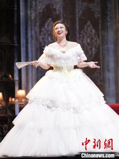 《茶花女》剧照。 郑州大学河南音乐学院供图