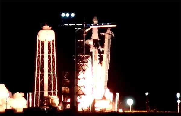 当地时间3月31日，Fram2任务在美国佛罗里达州发射