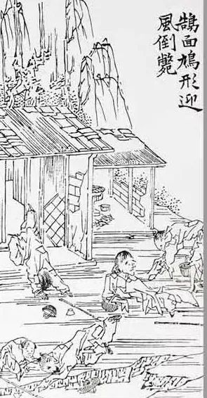 ▲描绘清末丁戊奇荒的《铁泪图》版画。