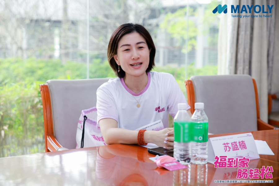 图注：Mayoly零售市场部高级总监苏盛楠接受媒体采访