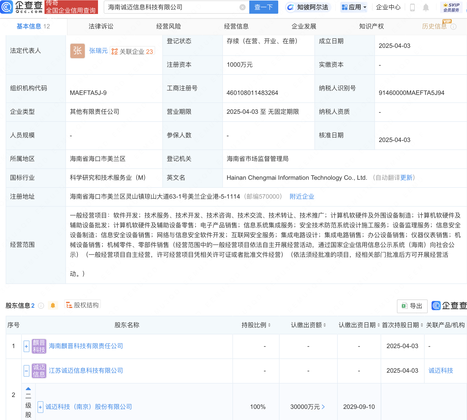 诚迈科技等成立新公司,含集成电路相关业务|诚迈科技|集成电路|APP_新浪新闻