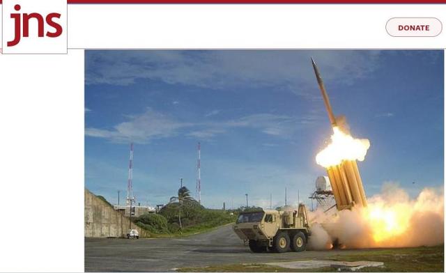 “萨德”试射拦截弹。图/以色列媒体