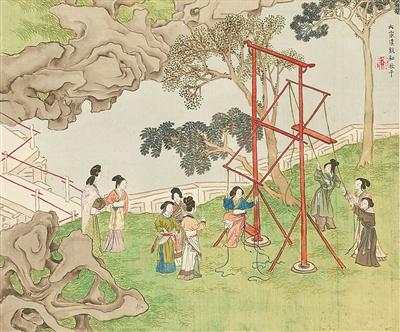 清代《大梅诗意图》局部。资料图片