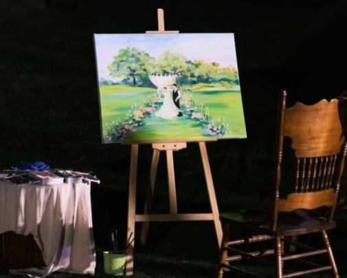 贺雪融的婚礼油画作品。