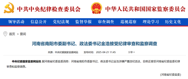 中央纪委国家监委网站截图