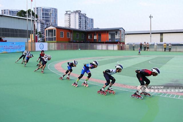 广西轮滑少年角逐全运会选拔赛场。组委会 供图