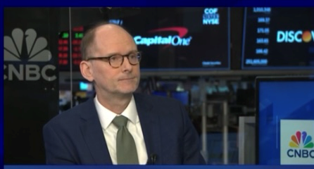 4月21日，斯洛克接受CNBC采访。 图源：CNBC视频截图