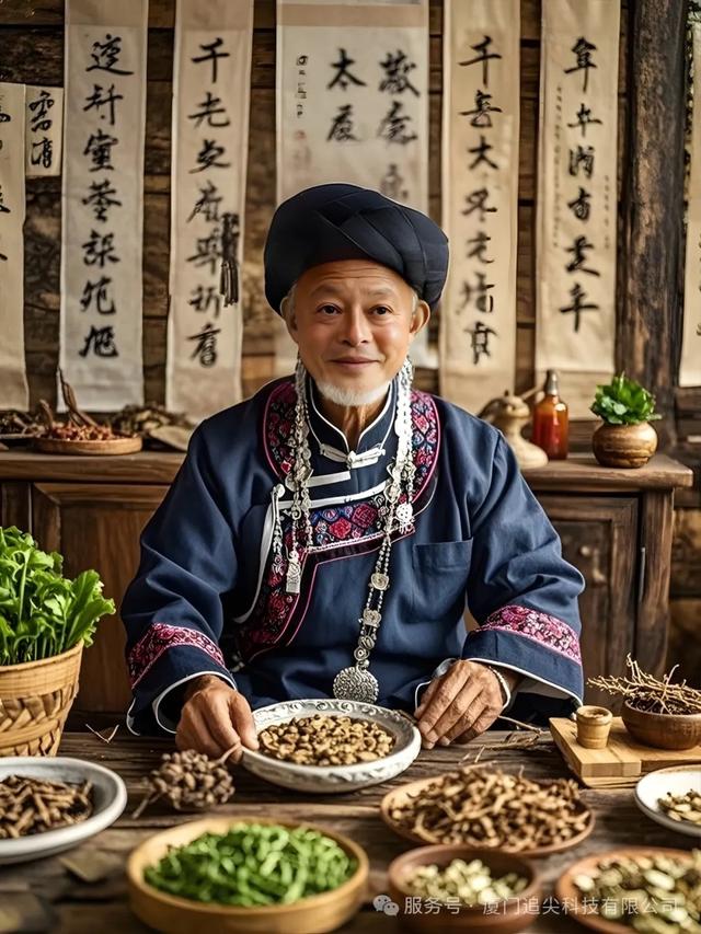 AI生成的“非遗传承人”（图片来源：厦门追尖科技有限公司服务号）