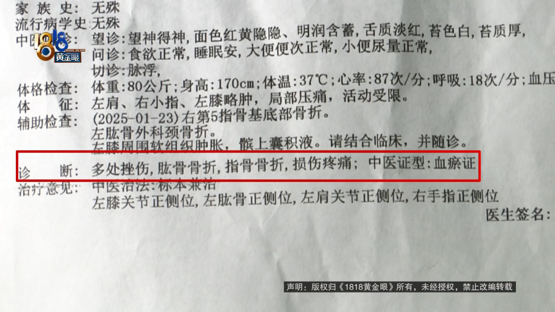 被撞骨折,如今哪里能找到他?